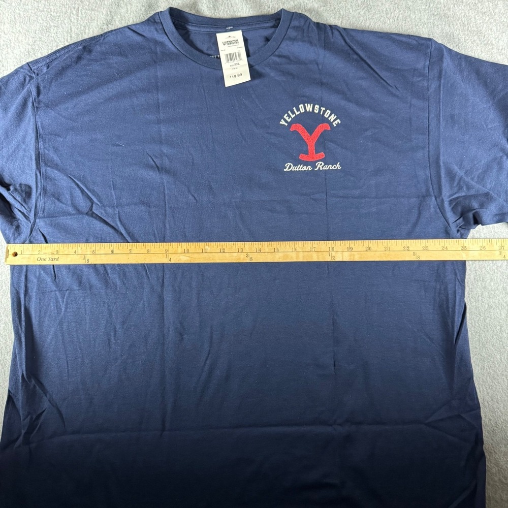 Yellowstone DUTTON RANCH Montana Licensed T-Shirt XXL 2XL Men's Women's Blue - Picture 3 of 5